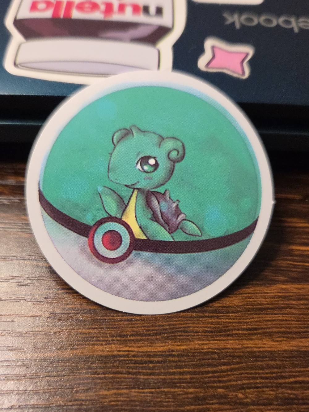 Pokemon Teal and Yellow Tiny Turtle Sticker